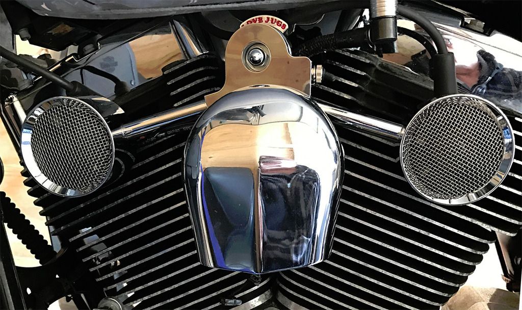 Love Jugs Mighty Mites Chrome VTwin Engine Cooling Fan for 9913